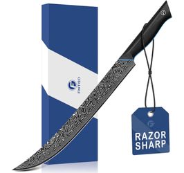 Carving Brisket Knife 11.6 Inch, 67-Layer Damascus Steel Breaking Knife with Curved Blade, Slicing and Butcher Knives for Meat Cutting with Ergonomic 
