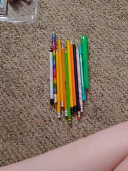Random Set Of Mechanical Pencils Pencils And Highlighters