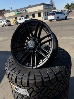 20” Satin Black GMC CHEVY RAM FORD WHEELS & TIRES