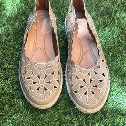 HEAWISH Women’s Ballet Flat Daisy Round Toe Dress Shoes Casual Slip On Rope Loafer