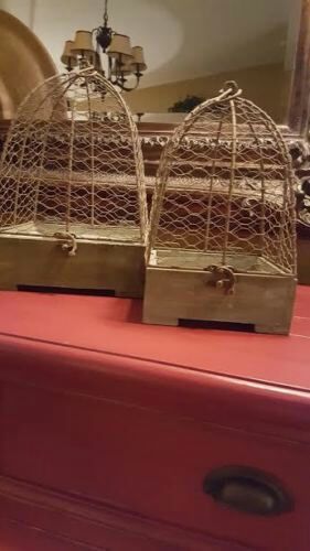 NEW, 2 TERRARIUM PLANTERS with liners..TABLE TOP DISPLAY OR HANG 12X8 SQUARE 10.5 X 6 SQUARE