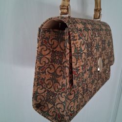 Chic Purse with Bamboo Handle