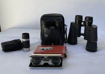 Crown Binoculars 7X35,Butterfly Glasses 2.5X,Range Finder,Binoculars 7X40