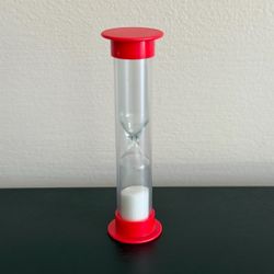 Sand Timer 30 Second Plastic Red Hourglass Clock Manual Modern