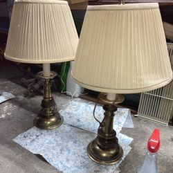 Vintage Brass Stiffel Table Lamp set