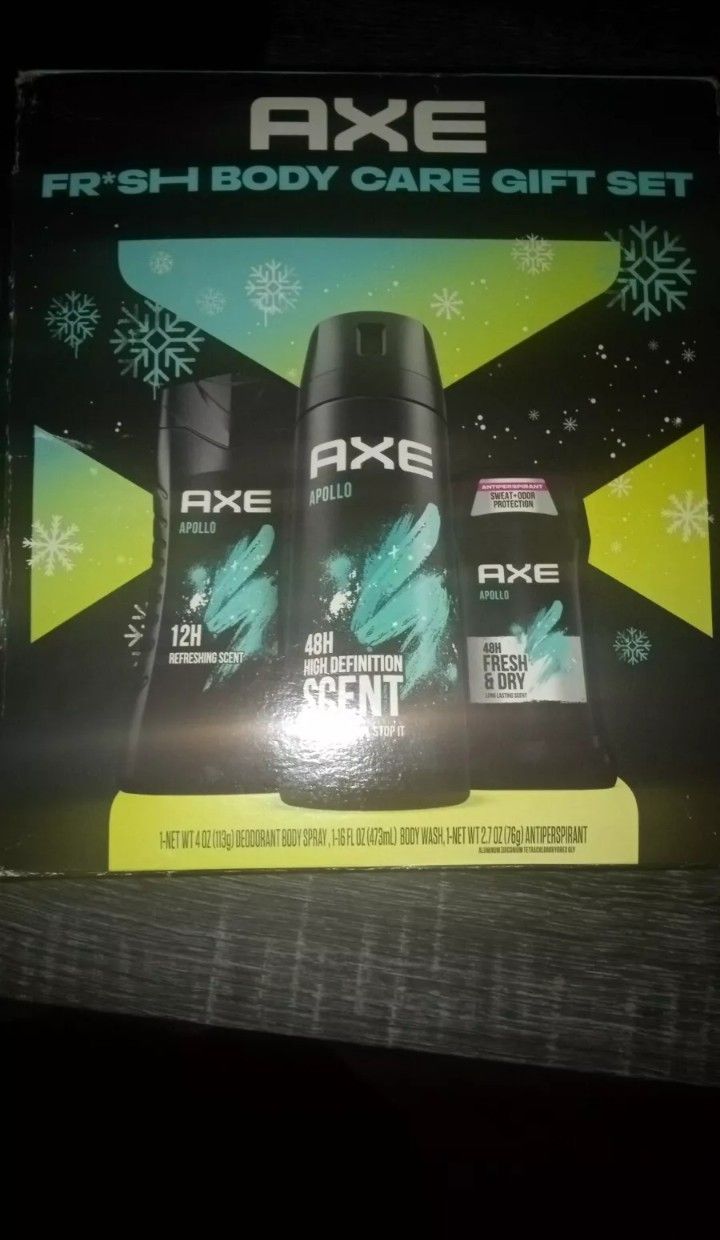 AXE FRESH BODY CARE GIFT SET CEDAERWOOD NEW IN BOX ( 3 PIECE GIFT SET)Sh