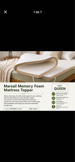 Marsail Memory Foam Mattress Topper