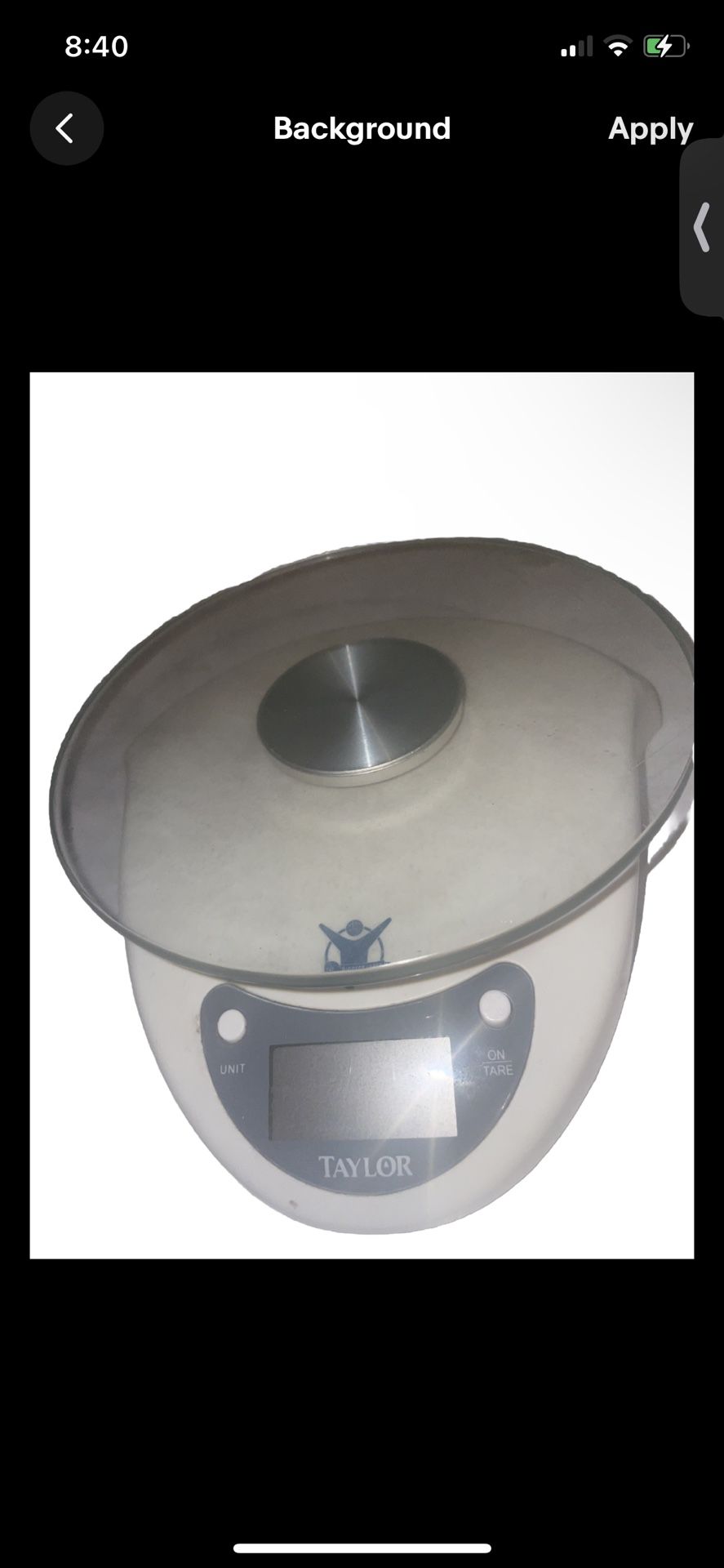 Taylor Modern Style Silver/Clear Glass Digital Food Scale with 6.6 Lbs. Capacity