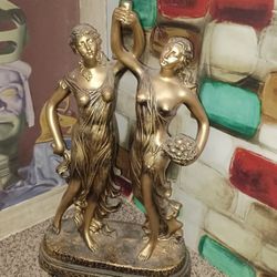 Vintage Art Nouveau Collector's Nymph Goddess Statue Sculpure