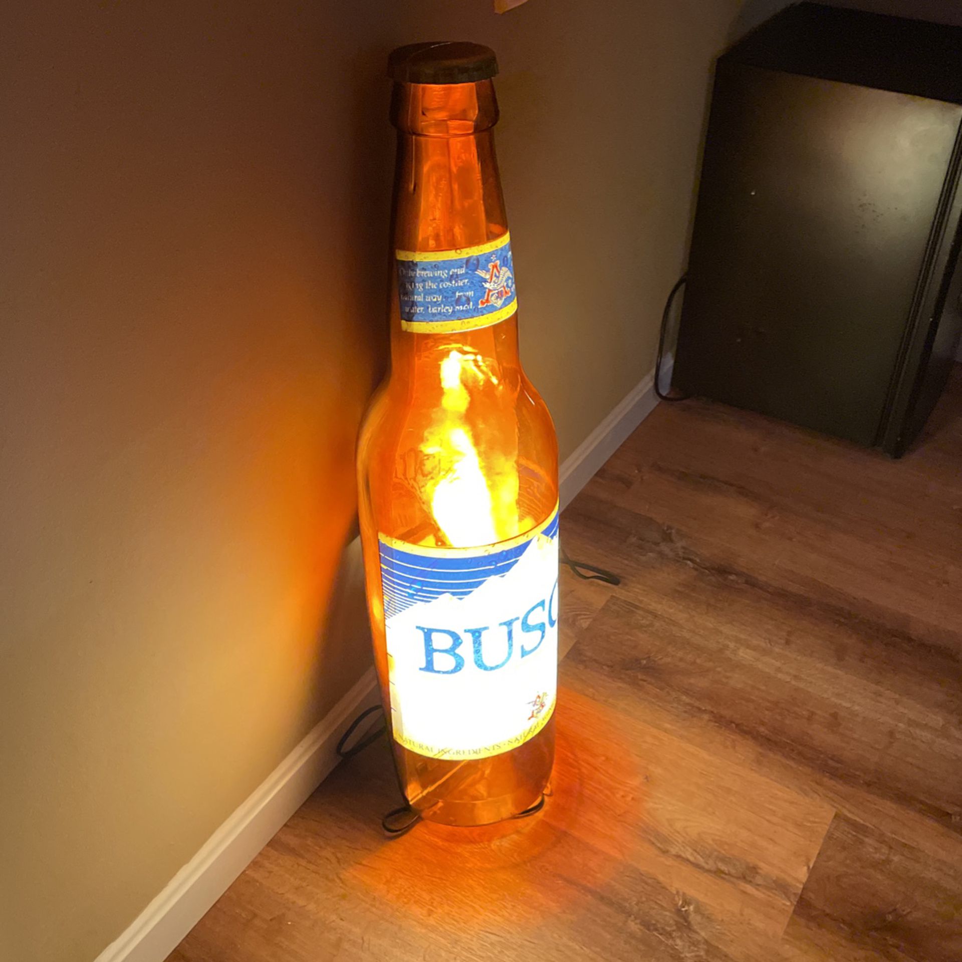 1987 -  36” Plastic Busch Beer Lighted Sign