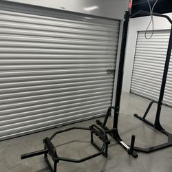 BENCH/SQUAT RACK/PULLUP BAR!! AND HEX BAR FOR SALE!!