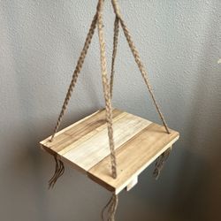 Handmade, Reclaimed Wood Hanging Plant Holder