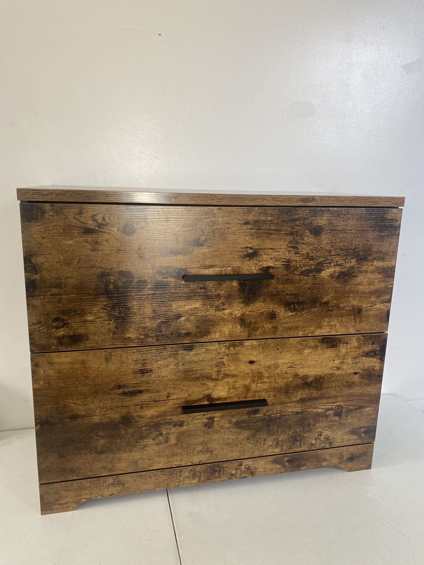 Brand New! 2-drawer file cabinet  vintage brown