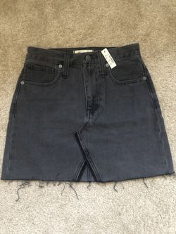 MADEWELL Rigid Denim A-Line Mini Skirt