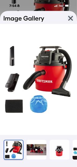 Craftsman 2.5 Gallon 2 Hp  Corded Wet/Dry Shop Vacuum with Accessories Included