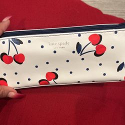 Kate Spade Vintage Cherry Dot Pencil Case