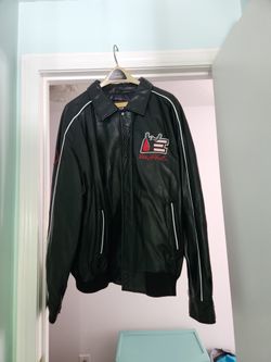 New Mens Wilson Dale Earnhardt Black Leather Jacket