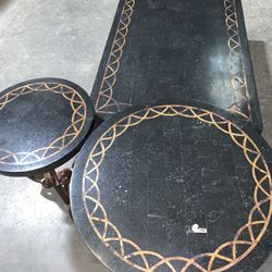 Vintage Granite Coffee Table Set