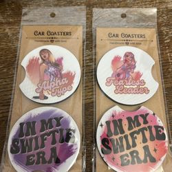 Set of 2 Taylor Swift Car Coasters 