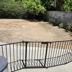 3 Black Metal Fence With Gate 