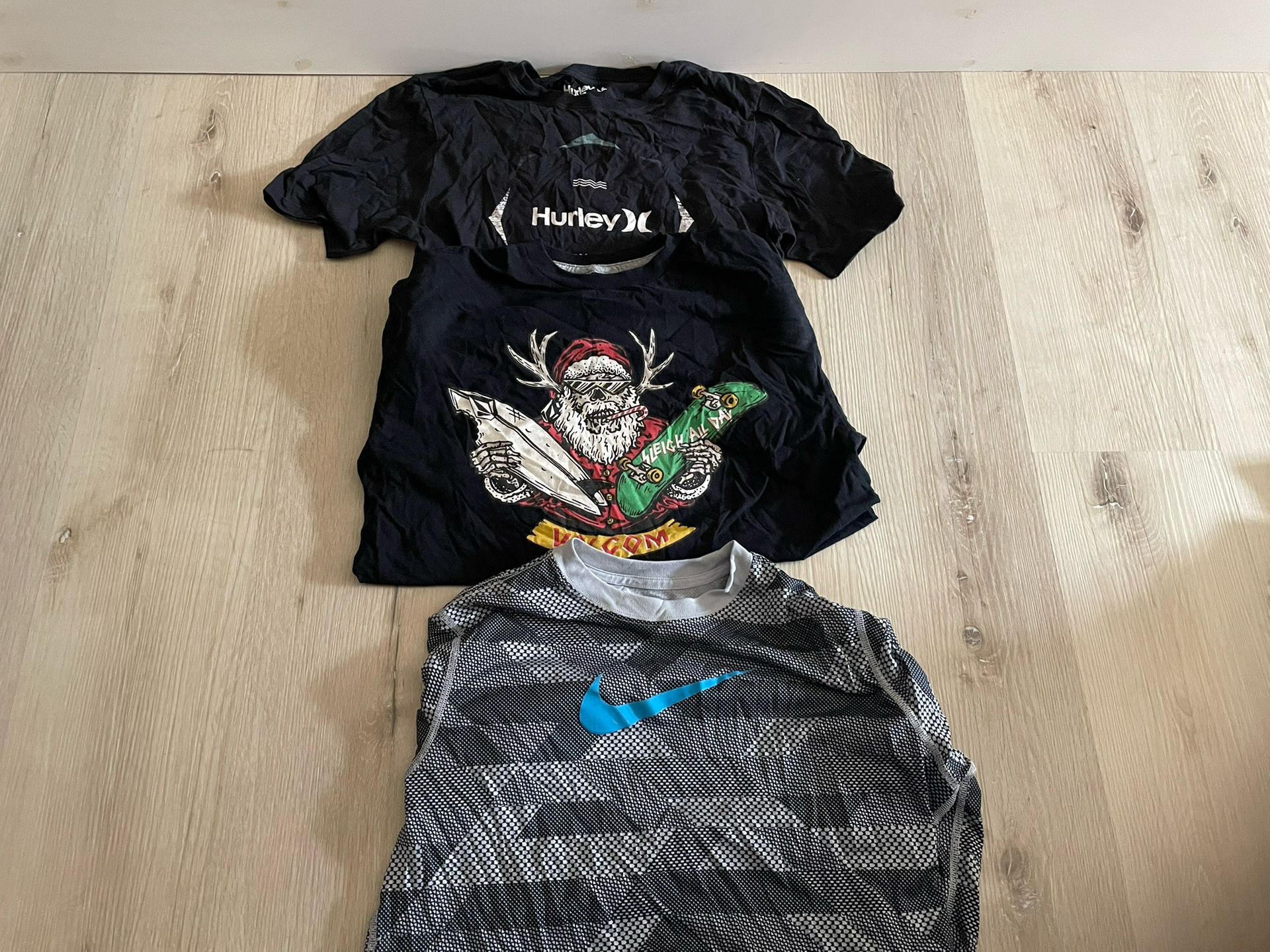Nike Volcom And Hurley T shirts