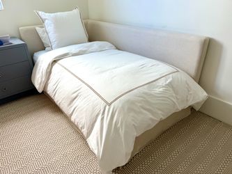 Twin bed frame custom made - mattress not included! Please take a look at the pictures