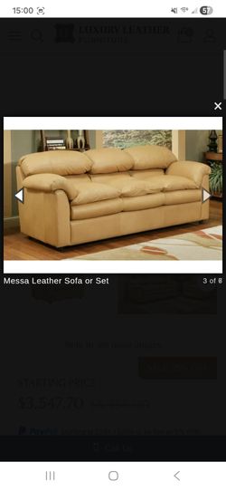 Beautiful Italian Leather Sofa & Loveseat