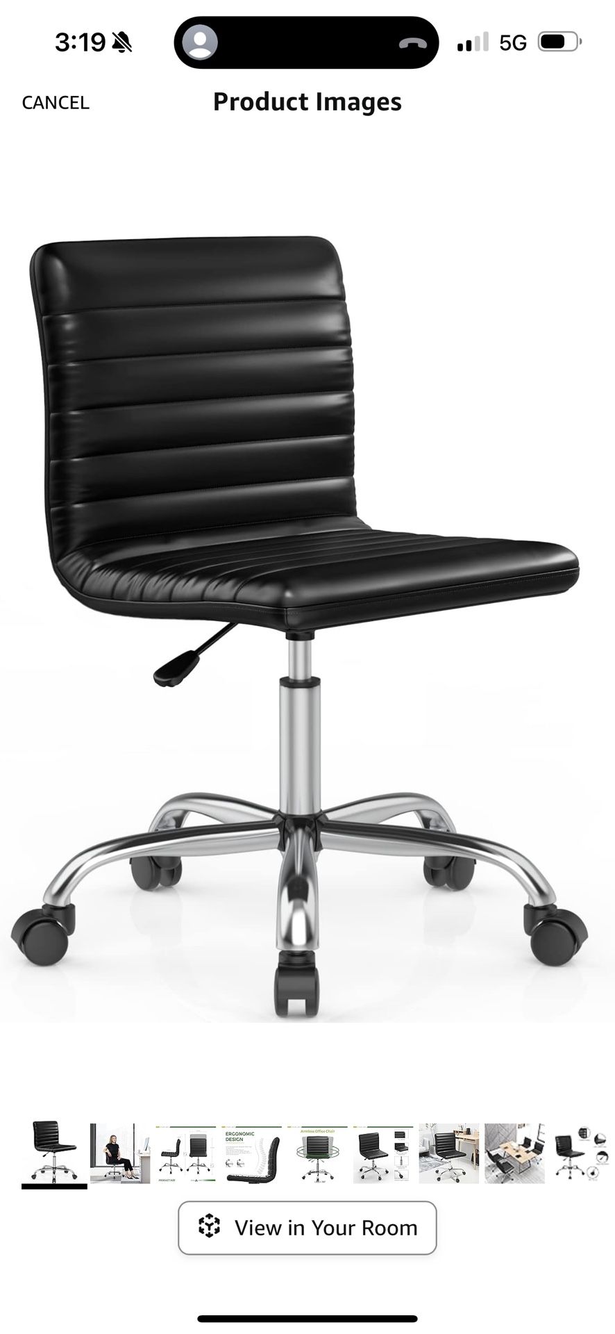 Ergonomic Leather Rolling Chair