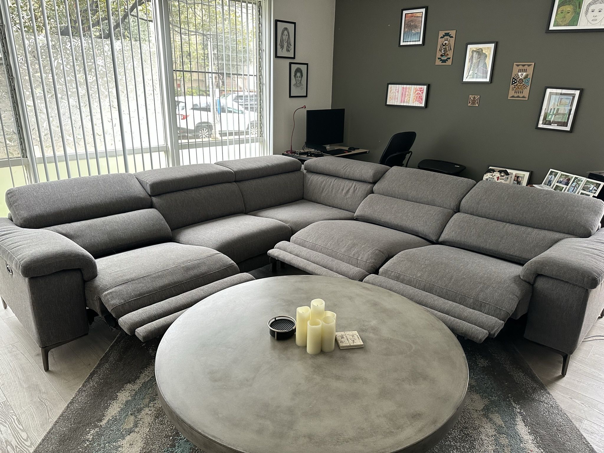 5 Piece Sectional with 3 Recliners - Priced To Sell ASAP