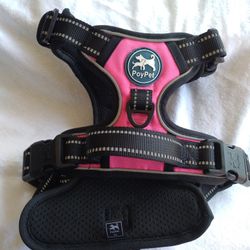 PolyPet Dog Harness Hot Pink Size Medium Oxford Cloth