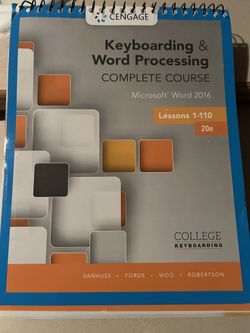 Key Boarding/word Processing College Book