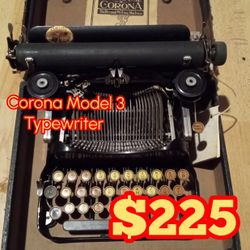 Vintage Corona 3 Folding Typewriter