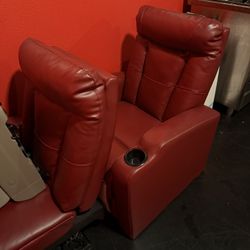 Red Theater Style Chairs
