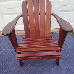 Cool Looking Wooden  Adirondack  Lounge Chair. Dark Wood. Made In Brazil. Curbside Delivery Available!