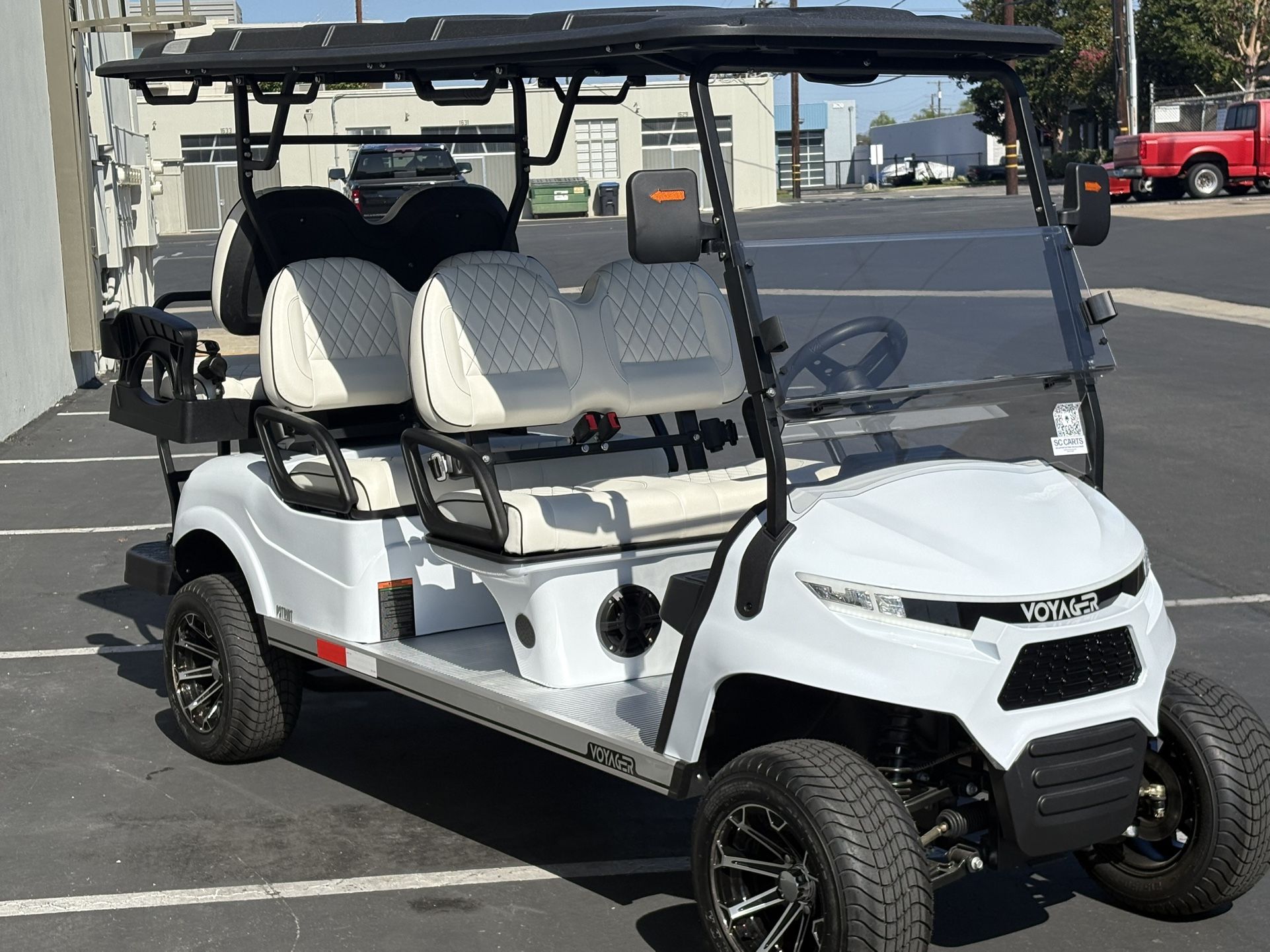 White 6-Seater Street Legal Lithium Powered Golf Cart LSV