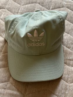 New White And Green Adidas Cap With Logo