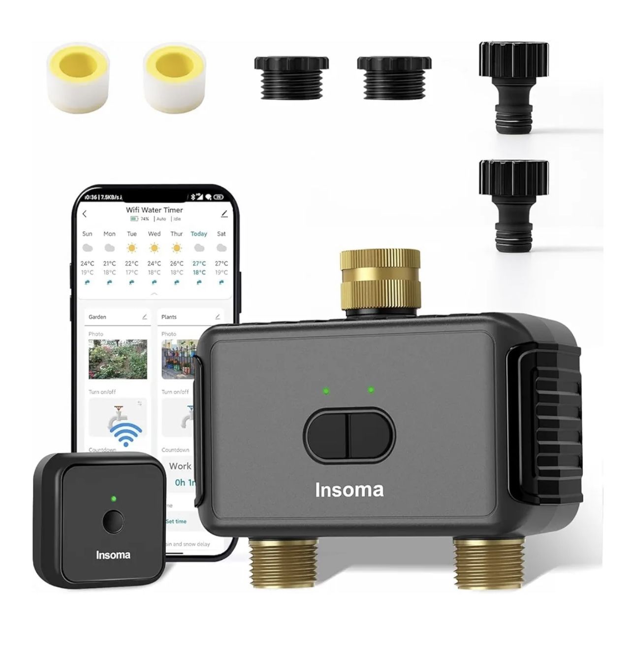 Smart Water Hose Timer Sprinkler Timer with 2 Outlet