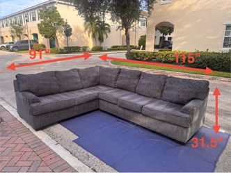 Large Slate Gray Sectional  | Delivery Available.