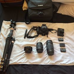 Canon EOS Rebel T7 W/ accessories