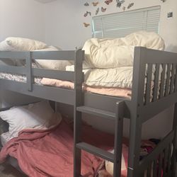 Grey Wooden Bunk Bed For Parts