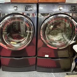 Samsung Washer And Dryer Electric With Pedestals $750 