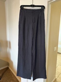 Black Pin Striped Trousers