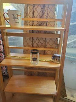 Wood 4 shelf foldable bookcase 30.00