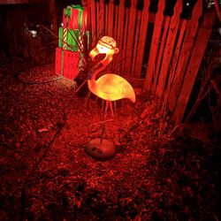 Flamingo Christmas Outdoor Blow Mold Decorations Light