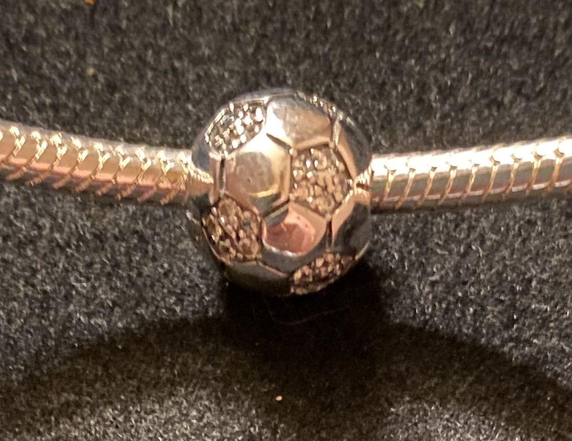 Soccer Ball Silver Charm S925