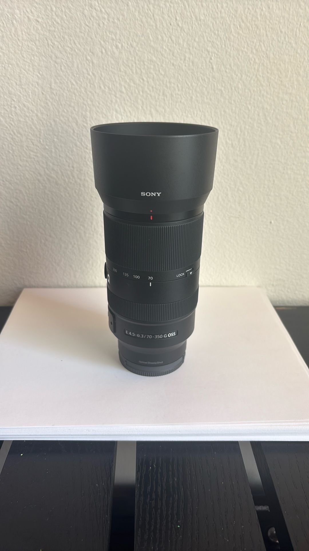 Sony E 70–350 mm F4.5–6.3 G OSS APS-C Telephoto Zoom G Lens with Optical SteadyShot Model: SEL70350G