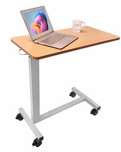 Skuehod Adjustable Overbed Table with Wheels – Heavy Duty