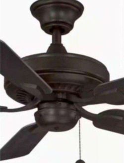 Fanimation Edgewood 44 44 in. Indoor/Outdoor Dark Bronze with Dark Walnut Blades Ceiling Fan
