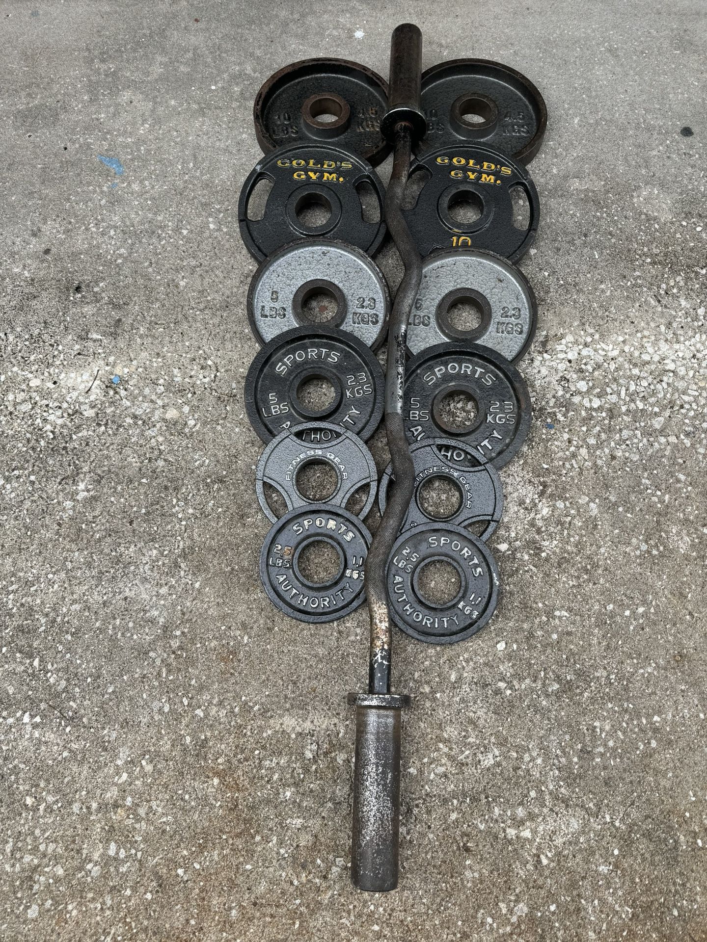 Curl Bar With Weights