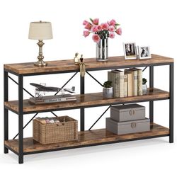 New 55 Inch Sofa Table, 3 Tiers TV Console